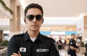 segurança patrimonial fazendo vigia em shopping